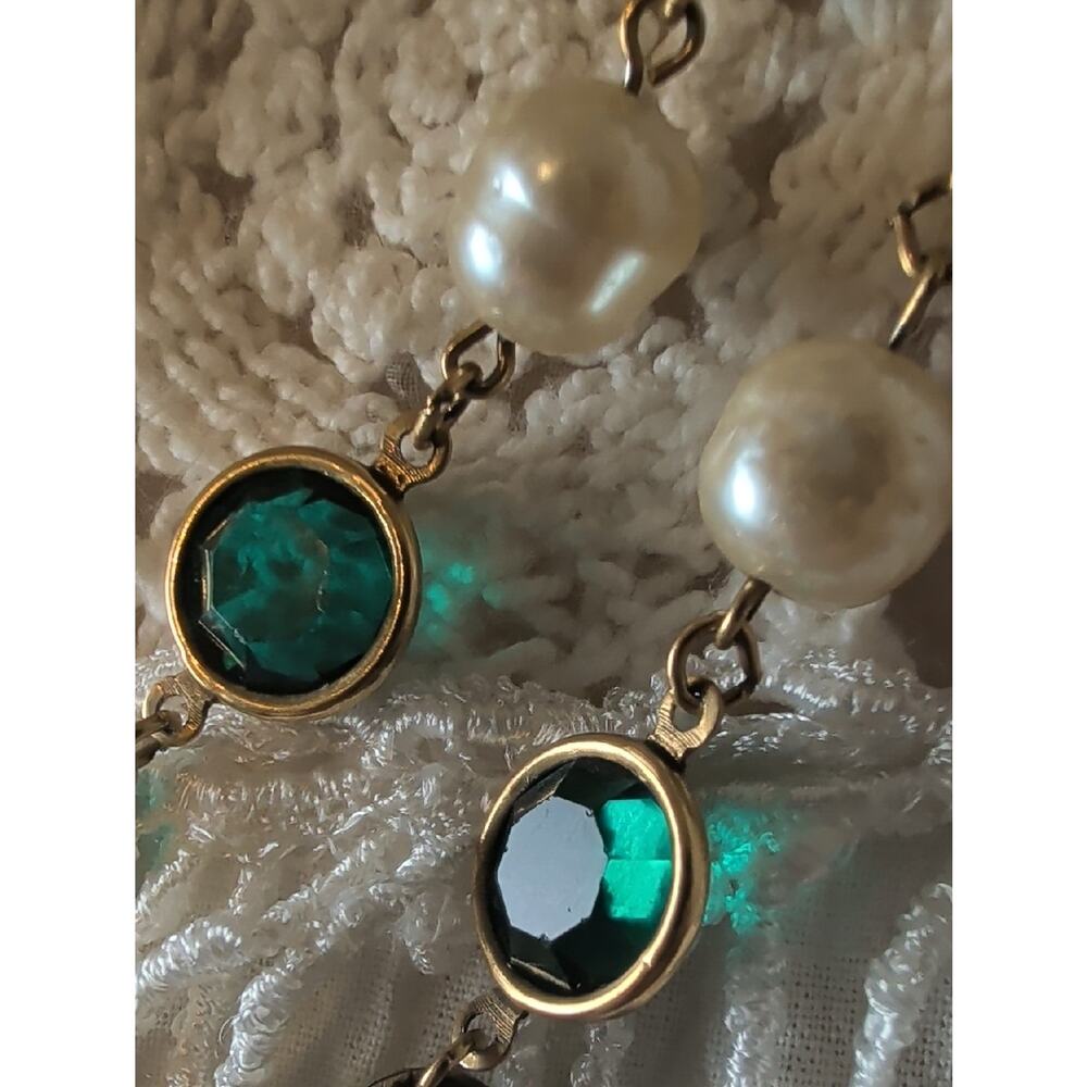 Stunning!!! Chanel Gold-Plated Vintage 1981 Gripoix & Faux Pearl Necklace - Picture 11 of 14